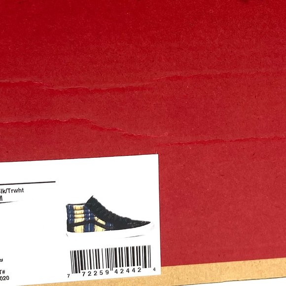 💖MEGA SALE💖VANS SK8-HI Denim Men's Stripes s Black Suede Canvas VN0A4BV6TRM - Picture 8 of 10